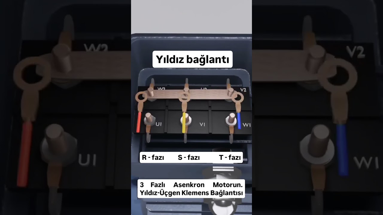 Asenkron motorların Yıldız - &Uuml;&ccedil;gen Klemens bağlantısı.