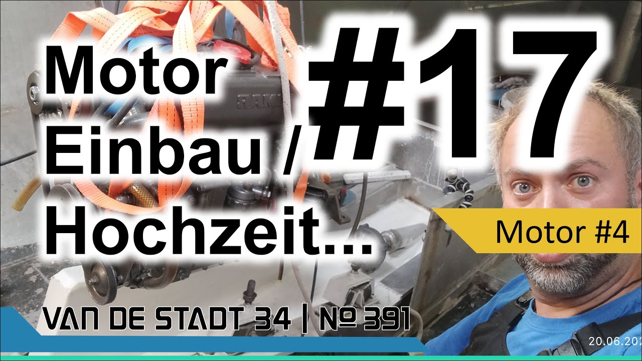 Kapitel 17 - #Hochzeit. Motor Einbau, Ausrichten der Wellenlagers und des Motors zur Antriebswelle.