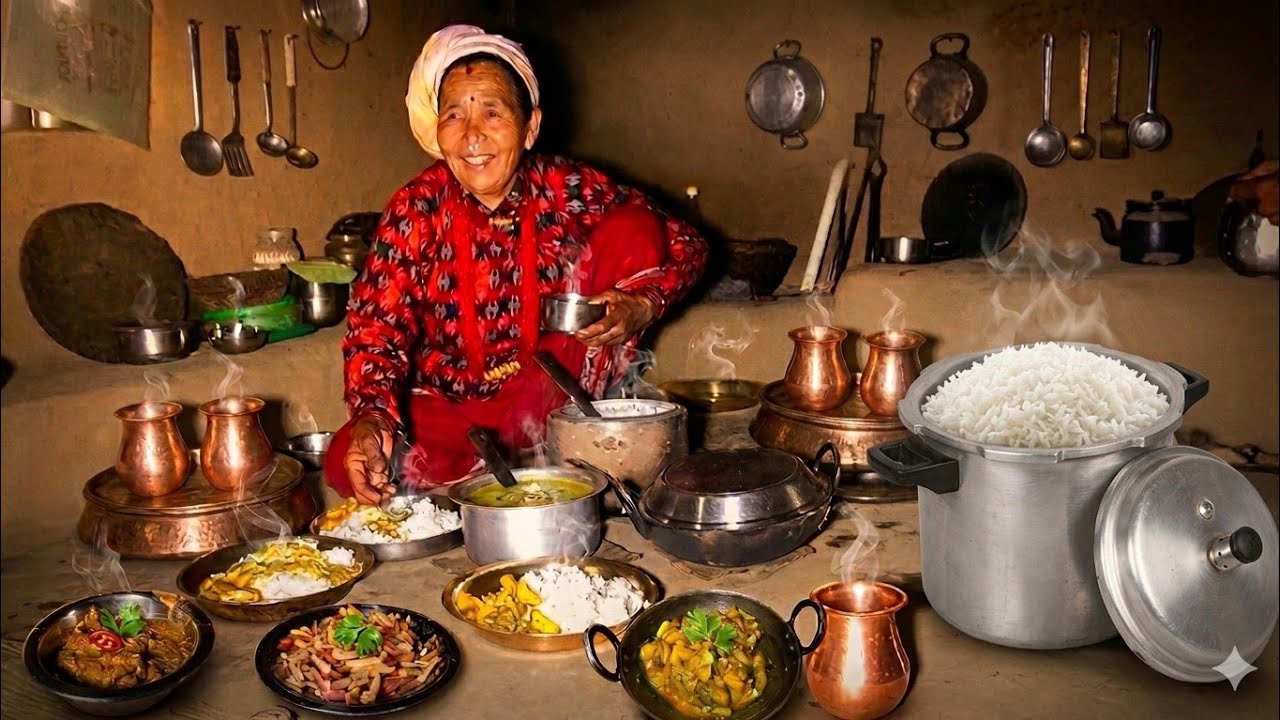 Simple Nepali Village Cooking || Ama Cooking Organic Recipe on Open Fire || Authentic Cooking ||