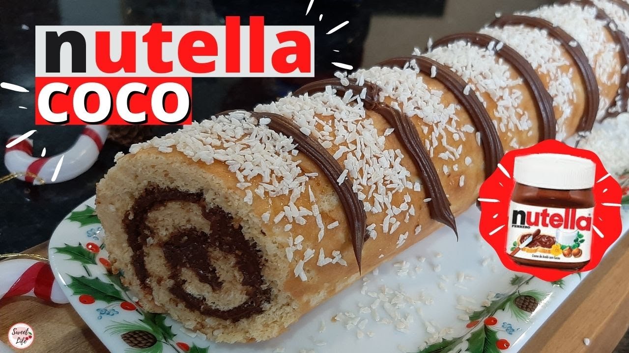 Rocambole de Nutella e Coco - MUITO FÁCIL