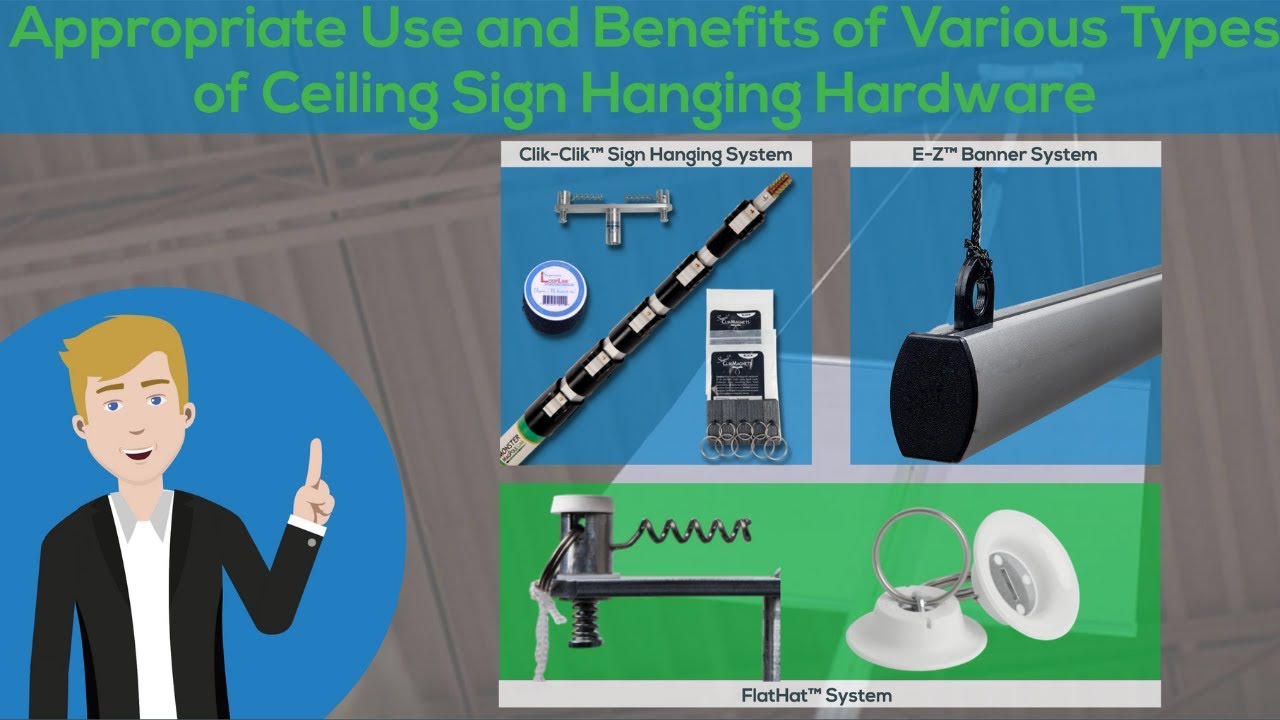 Ceiling Sign Hanging Hardware: Options,  Benefits, and How To Choose