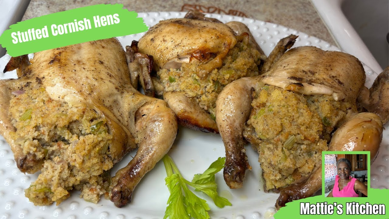 Delicious Stuffed Cornish Hens For Thanksgiving / Mattie's Kitchen