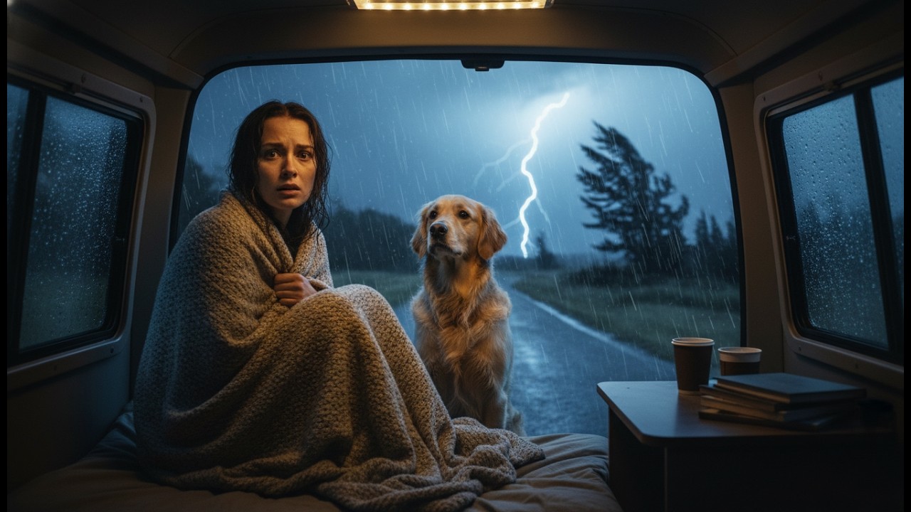 TRAPPED IN A VIOLENT STORM: 80mph Winds Nearly Tipped Us Over | Solo Female Van Life