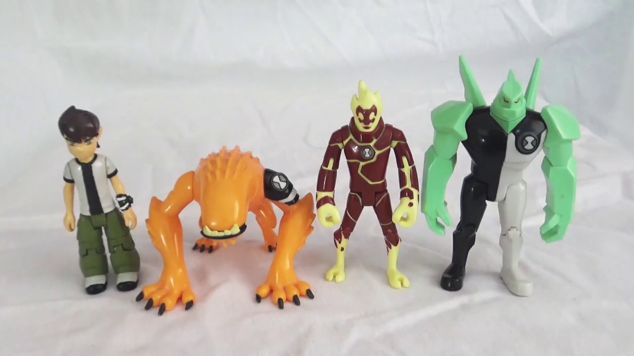 Ben 10 Action Figure Review- Ben, Heatblast, Wildmutt, Diamondhead