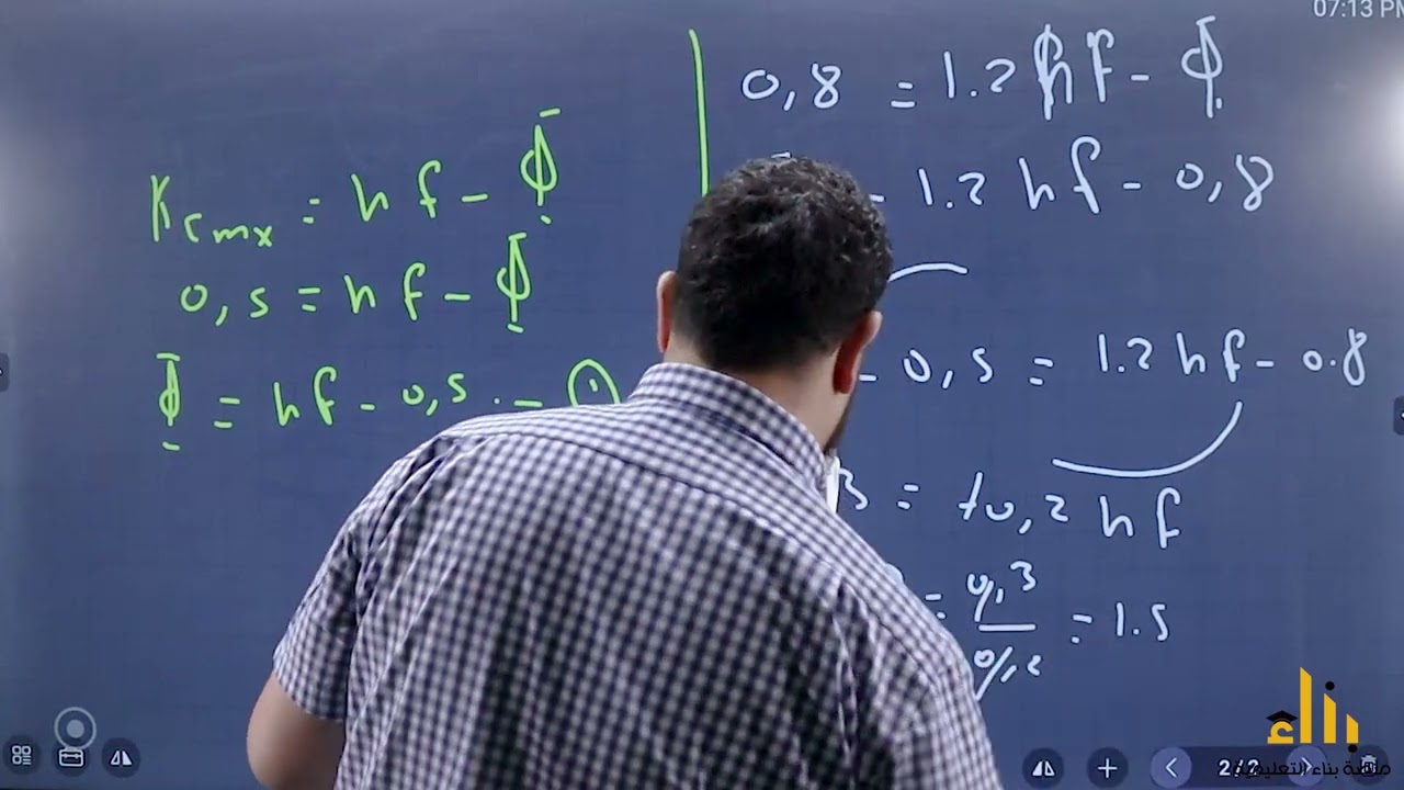 حل الاسئلة الوزاريه لمادة الفيزياء الوحدة السادسة للفرعين الصناعي والعلمي