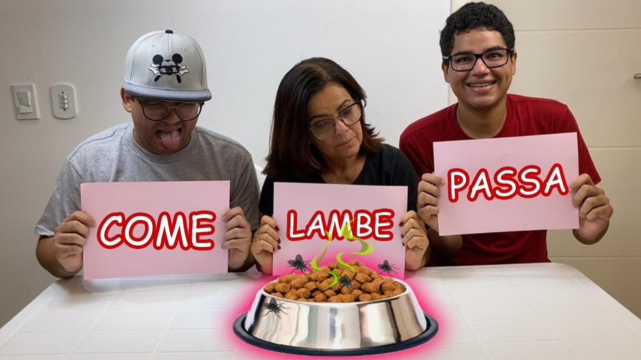 COME, LAMBE OU PASSA COM COMIDAS DE CACHORRO!! - Desafio