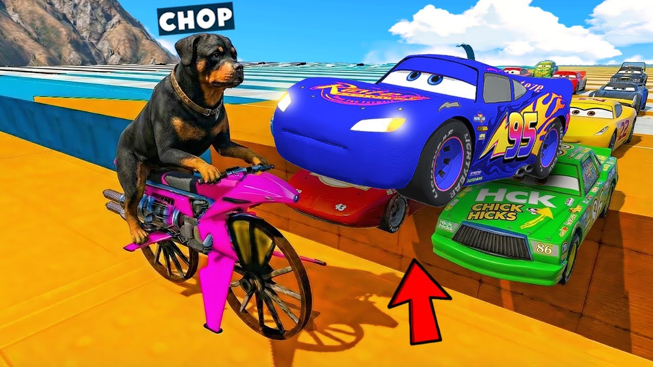 GTA 5 CHOP AND FROSTY PLAY CARS VS RUNNER OPPRESOR