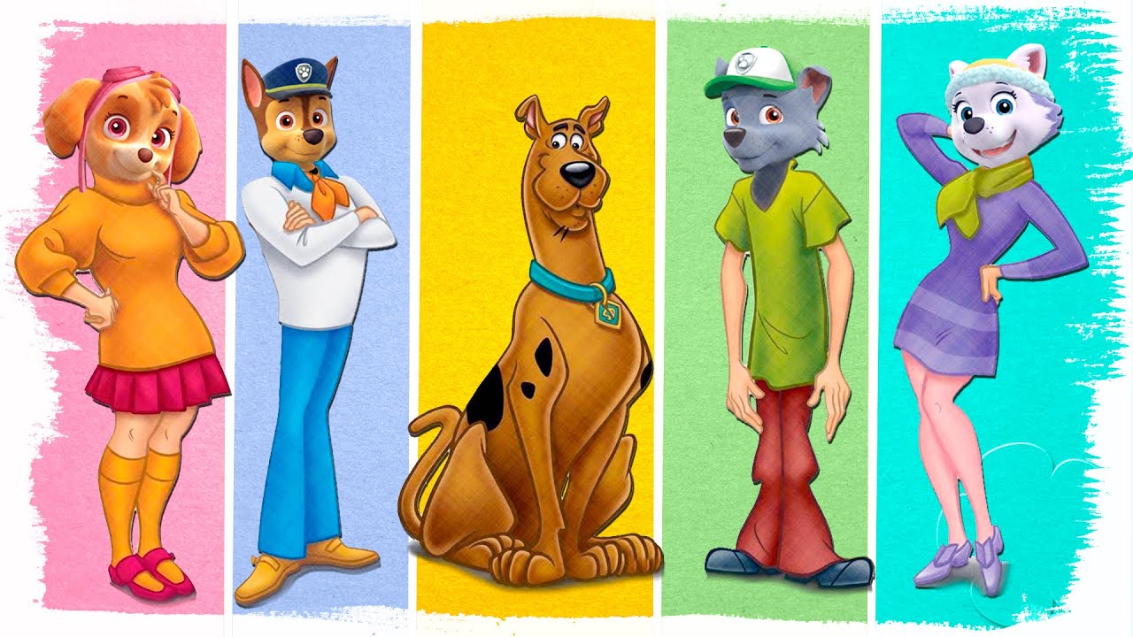 PAW Patrol Transforms into Scooby-Doo Characters | Fun Coloring Pages Videos For Kids