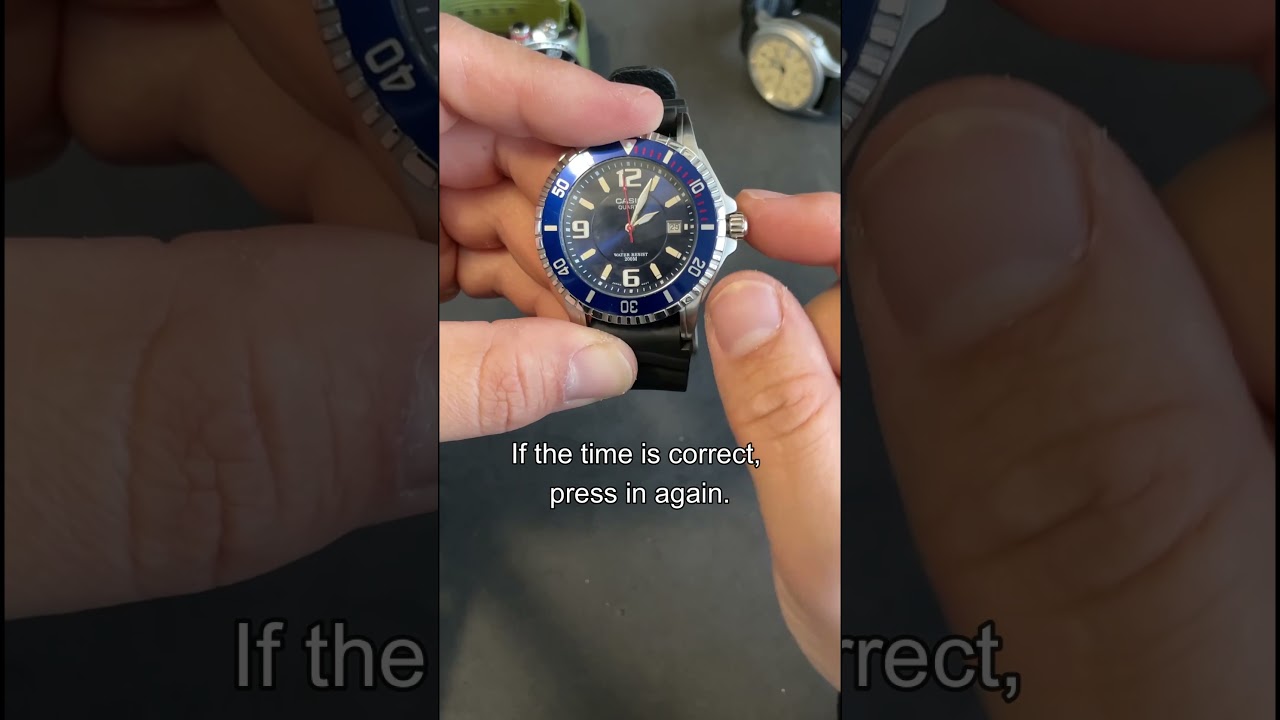 How to set the time and date on a diver's watch