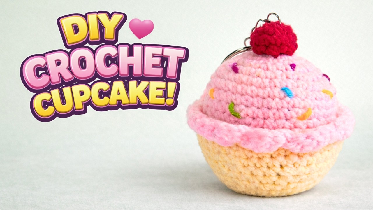 How to Crochet a Cupcake Amigurumi 🧁 Easy Tutorial | Keychains & Bag Charms