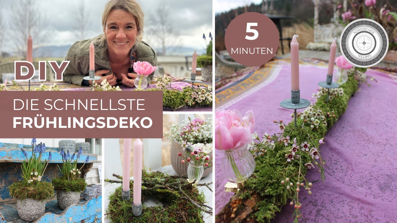 DIY - BLITZSCHNELLE ⚡️ FRÜHLINGSTISCHDEKO 🌸 - 3 UMWERFENDE TIPPS  in 5 Minuten umsetzbar 👍🏻