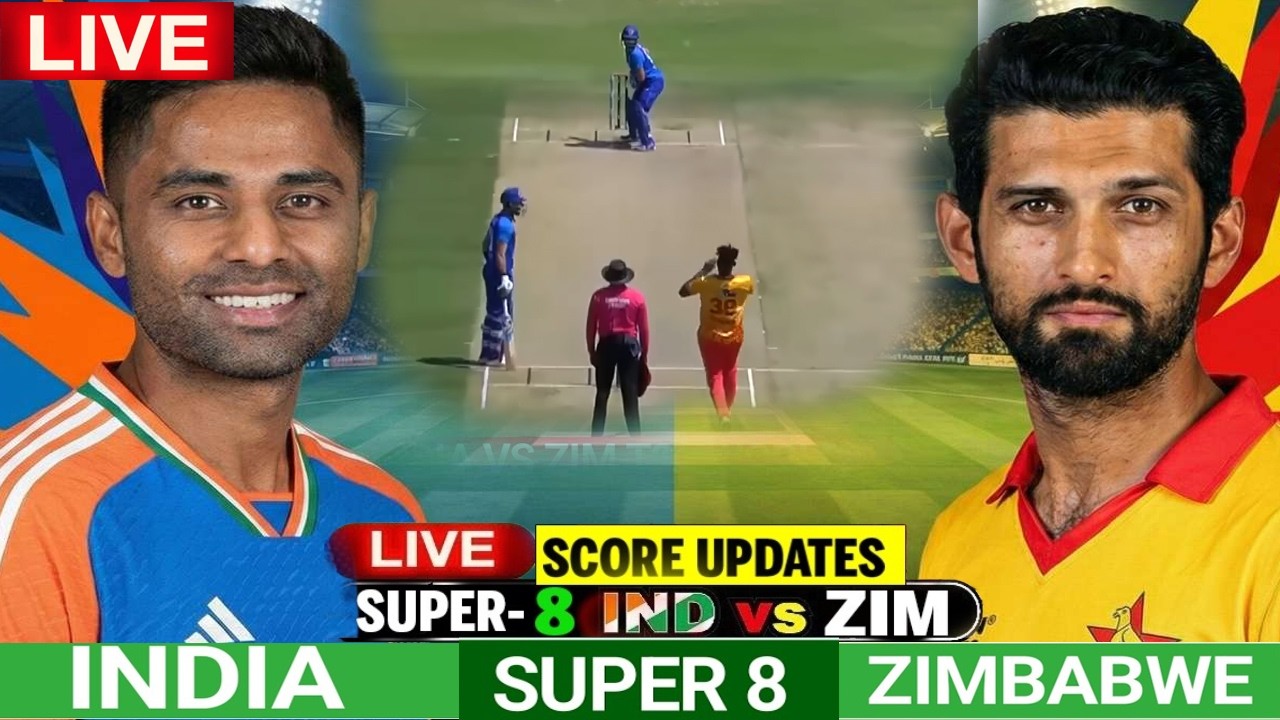 India vs Zimbabwe LIVE: T20 World Cup Super 8 | IND vs ZIM T20 World Cup 2026 LIVE | IND vs ZIM Live