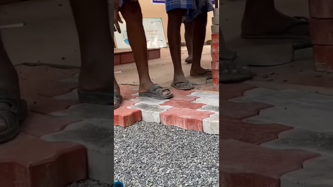 Fabulous zigzag paver block design #tiles #construction #trendingshorts #viralvideo
