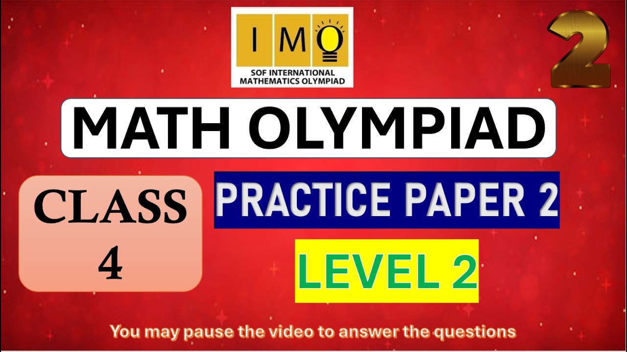 MATHS OLYMPIAD CLASS 4 - LEVEL 2 - PRACTICE PAPER 4