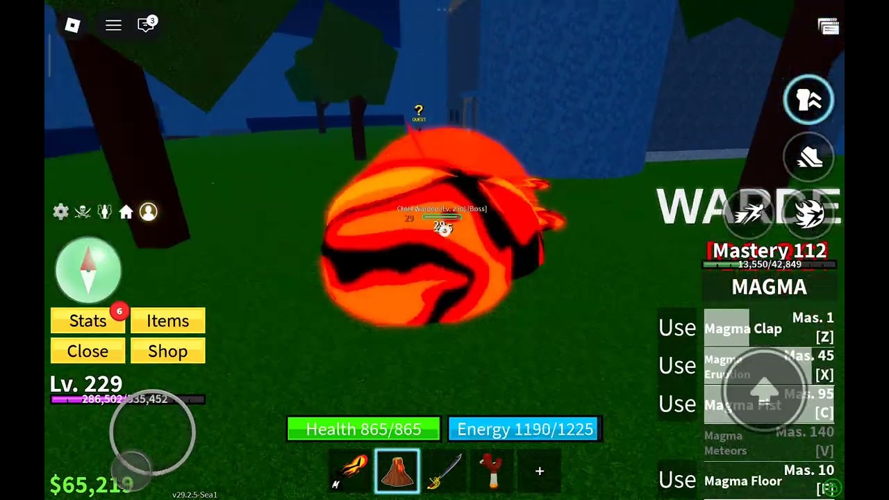 Grinding in blox fruits