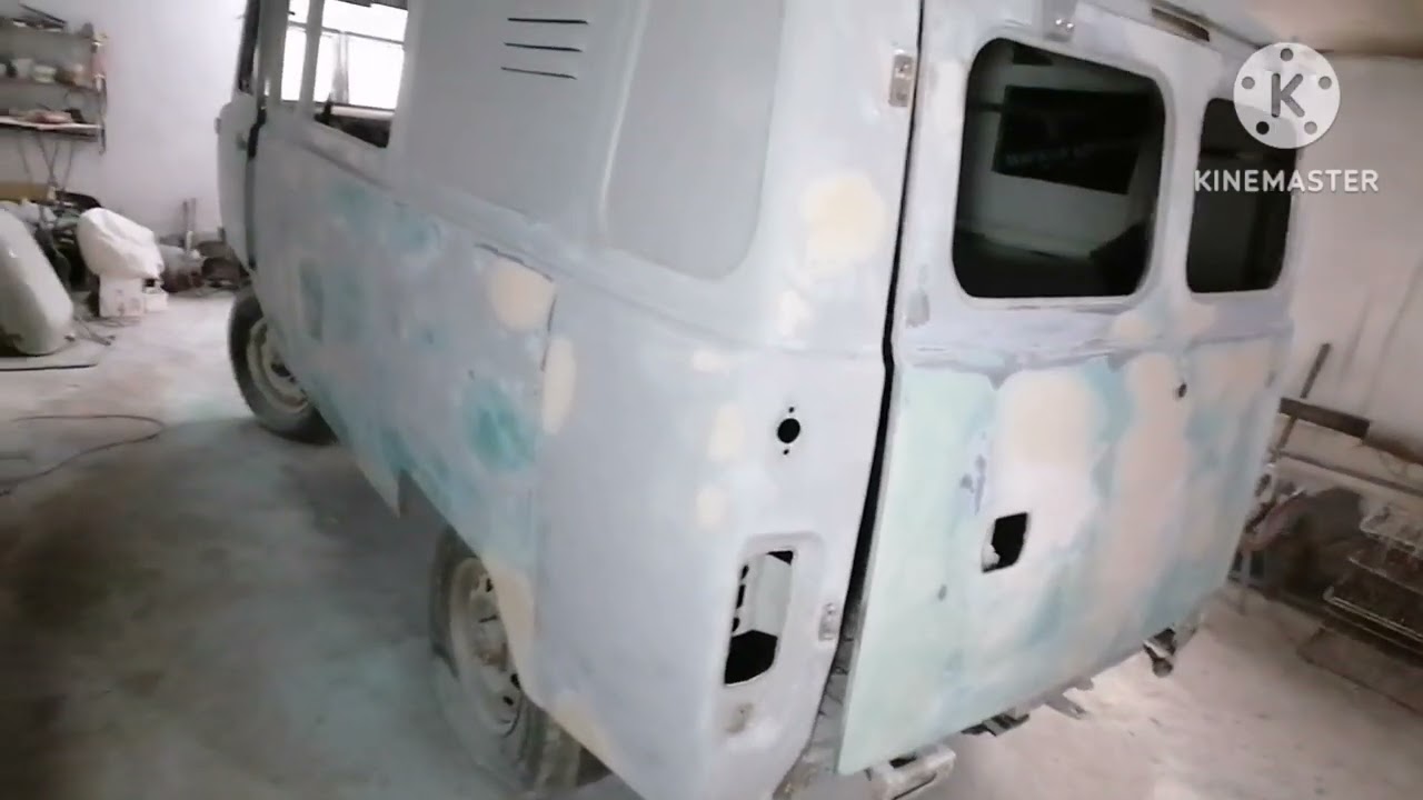 уаз буханка для рыбалки часть 3. Покраска в раптор