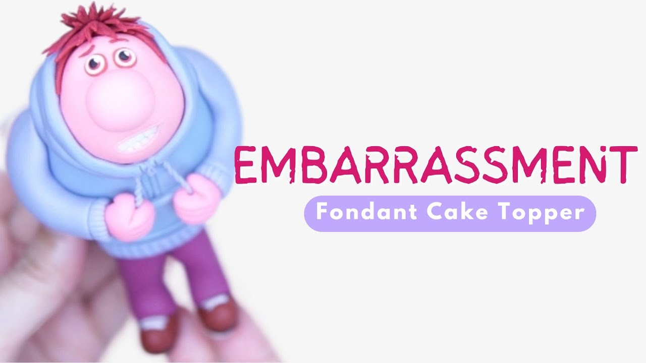 How to make EMBARRASSMENT | INSIDE OUT Theme | Fondant Cake Topper