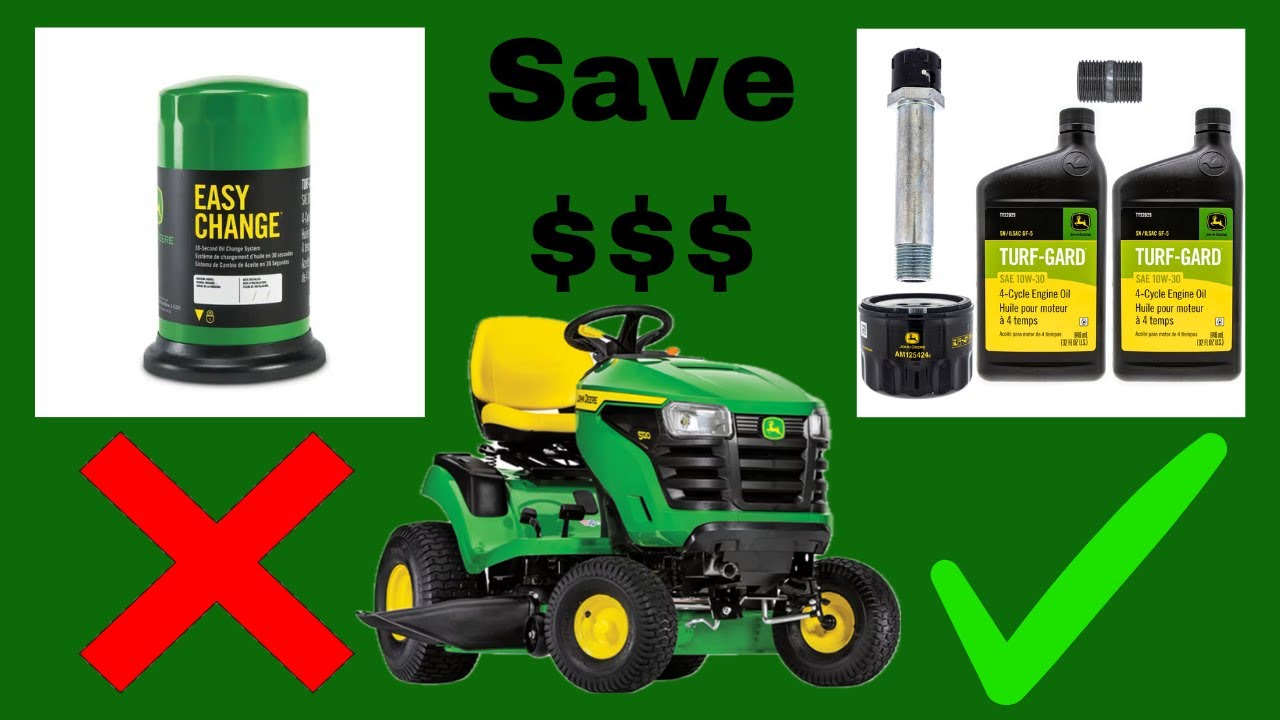 Как установить комплект для замены масляного фильтра John Deere Easy Change | Для всех газонных т...