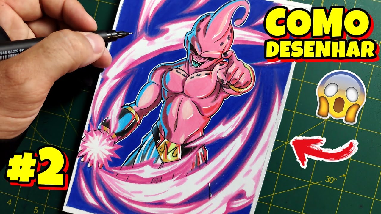 Aprenda como desenhar o KID BOO do DRAGON BALL Z passo apasso #2