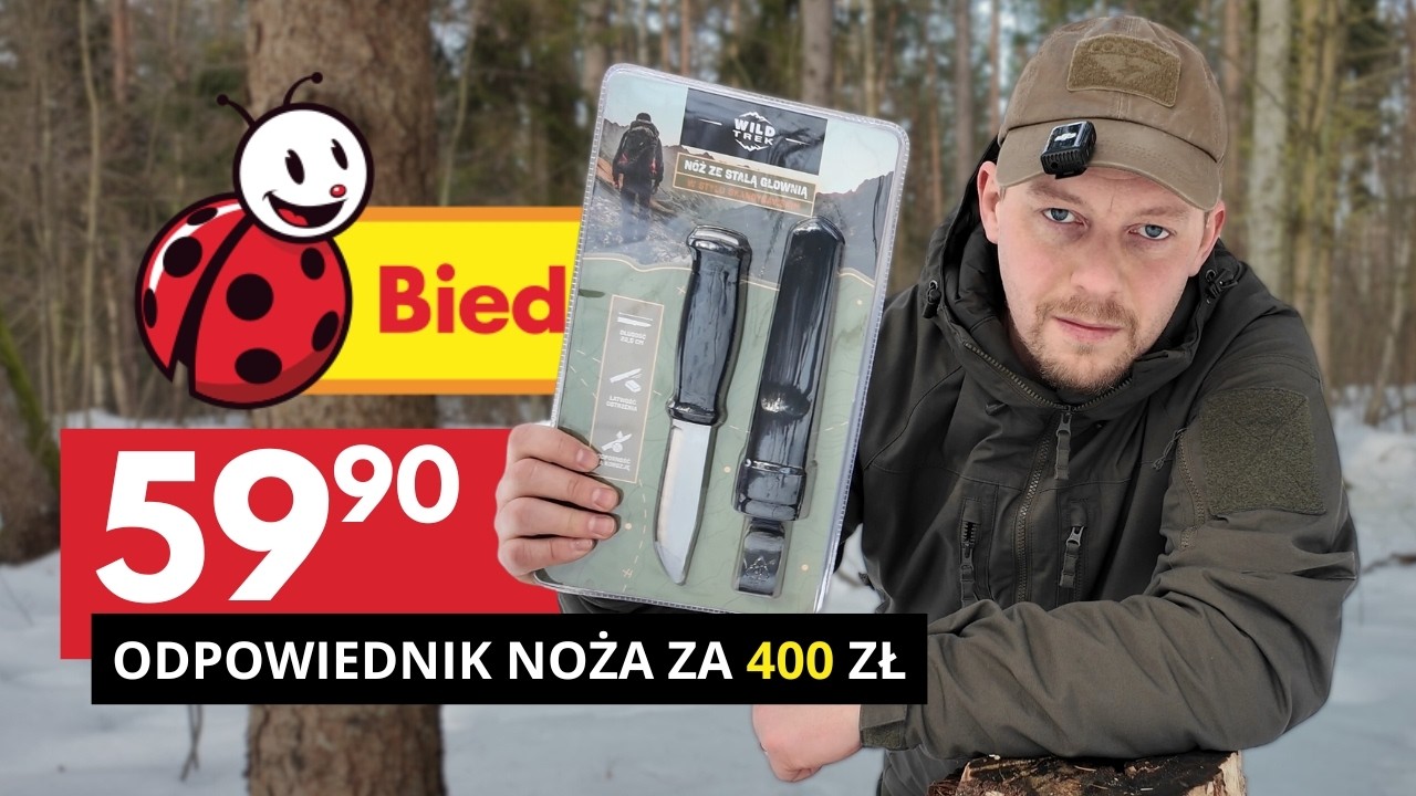 Nóż bushcraftowy wart 400 zł w Biedronce?