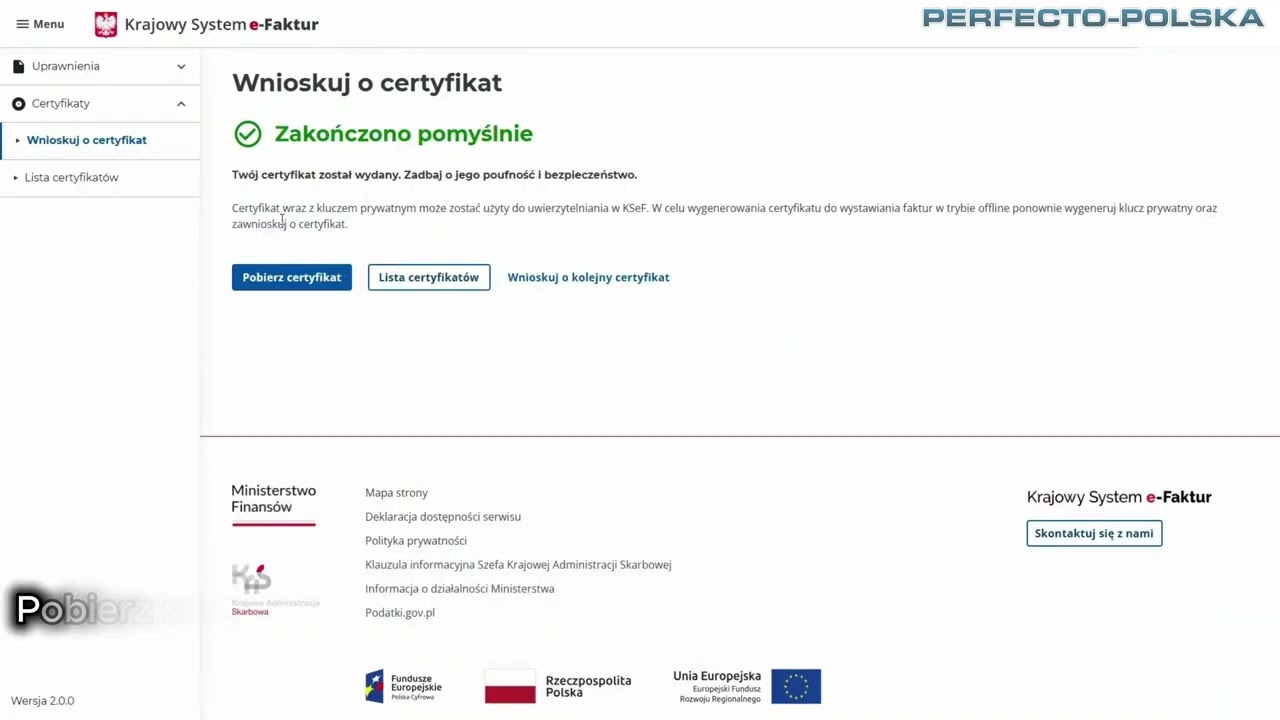 Generowanie certyfikatów i tokenów KSeF w MCU