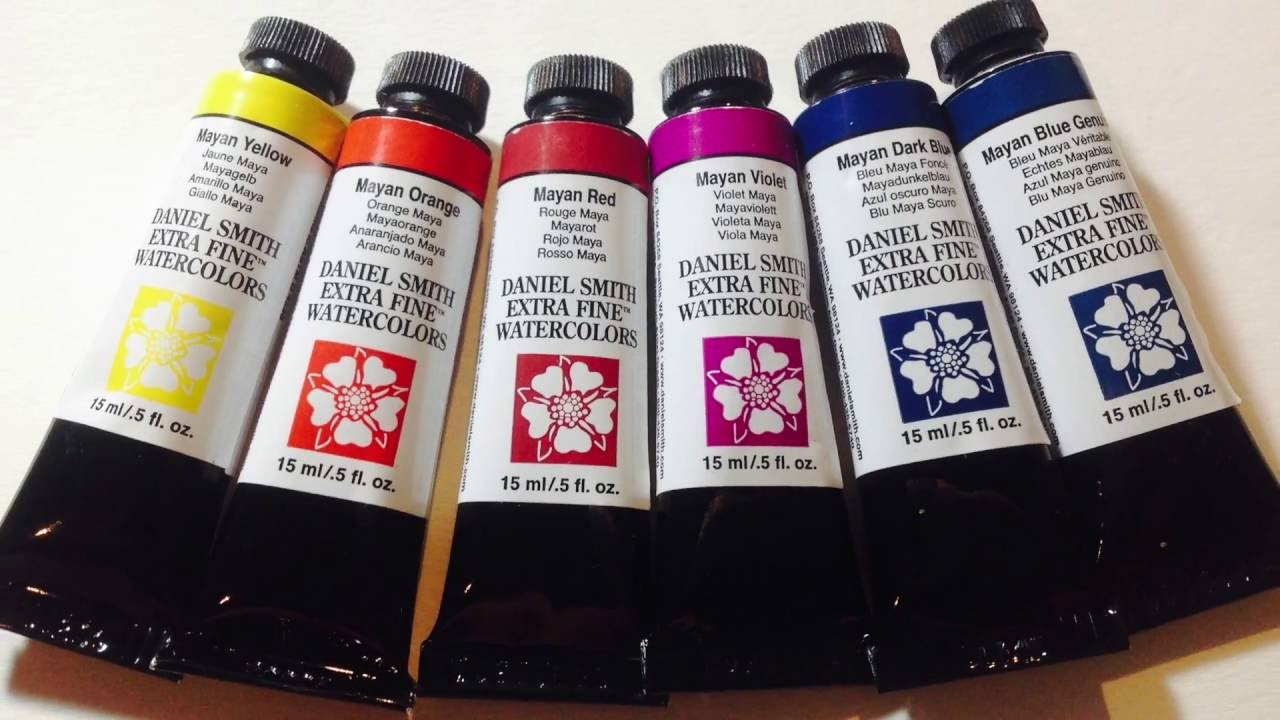 Daniel Smith Watercolours - Mayan Collection Swatches and Water Wraith speedpaint