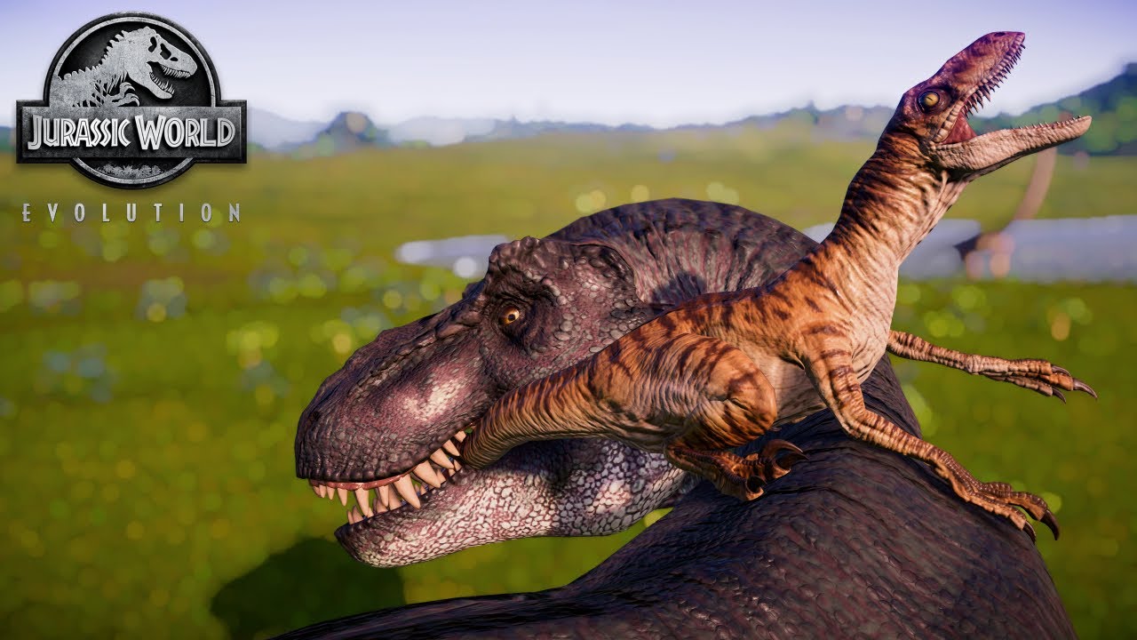 TREX Hunts Down a Pack of RAPTORS | Gallimimus Herd - Jurassic World Evolution