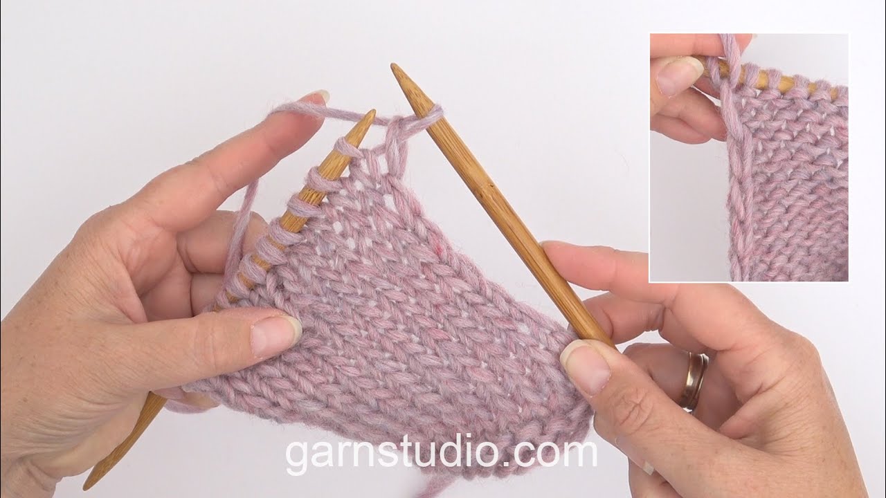 How to knit edge stitches in slip st (chain edge)