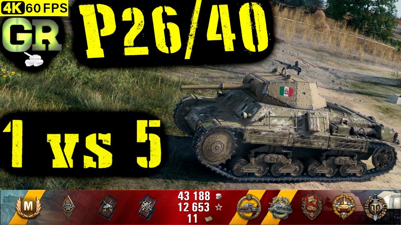 World of Tanks P26/40 Replay - 9 Kills 2.2K DMG(Patch 1.4.1)