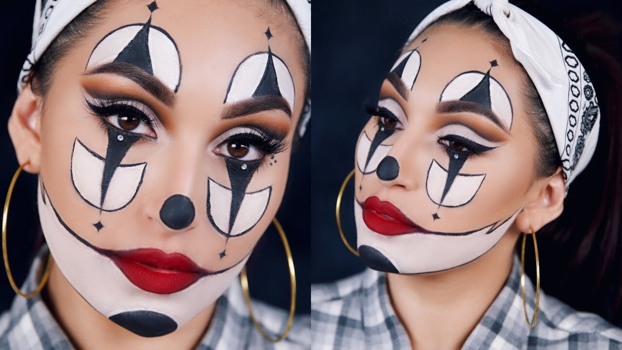 GANGSTER CLOWN HALLOWEEN MAKEUP TUTORIAL | BEAUTYYBIRD