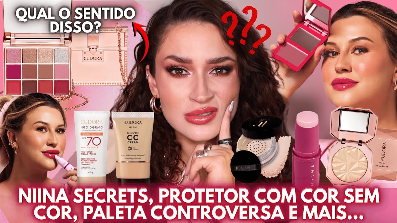 Lançamentos NIINA SECRETS e EUDORA: Luminous Summer, Paleta BOLSA, Pó Soft Finish LFPRO e mais!