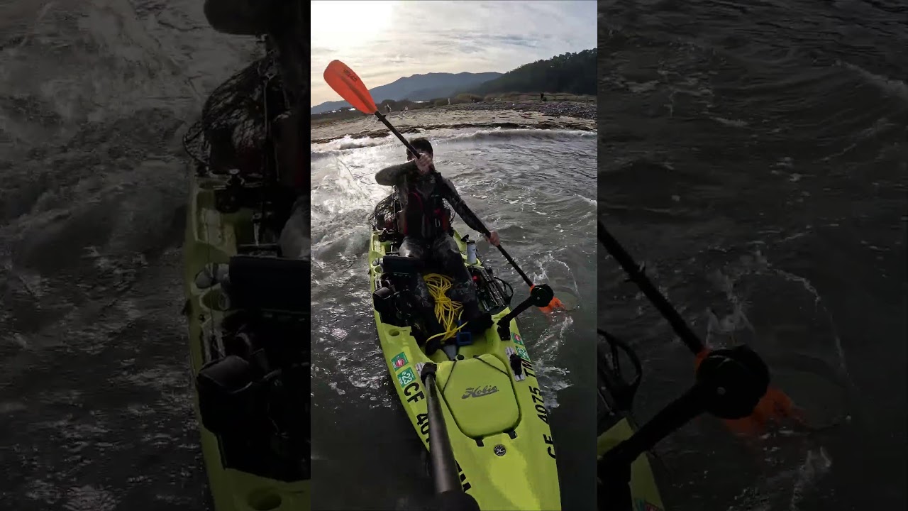 Kayak beach launch: EVERYTHING gets SOAKED