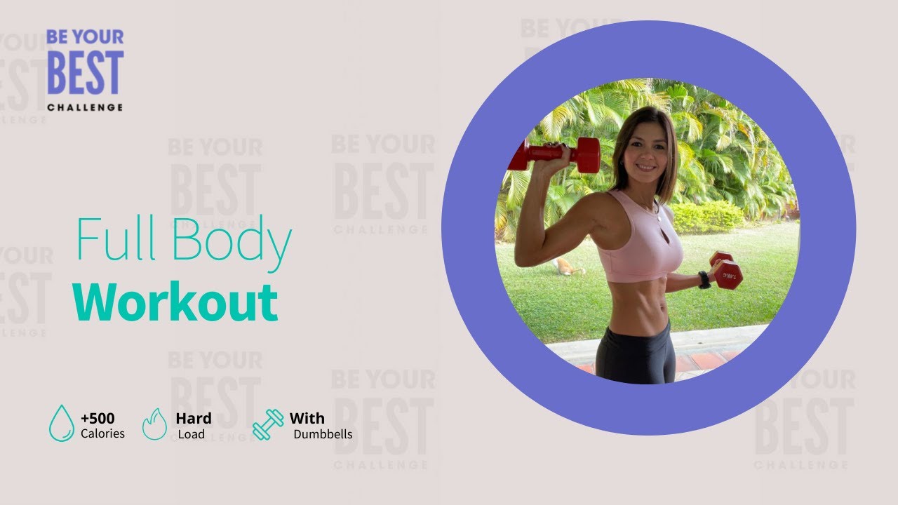 Full Body Workout w/dumbbells - Burn tons of calories!!