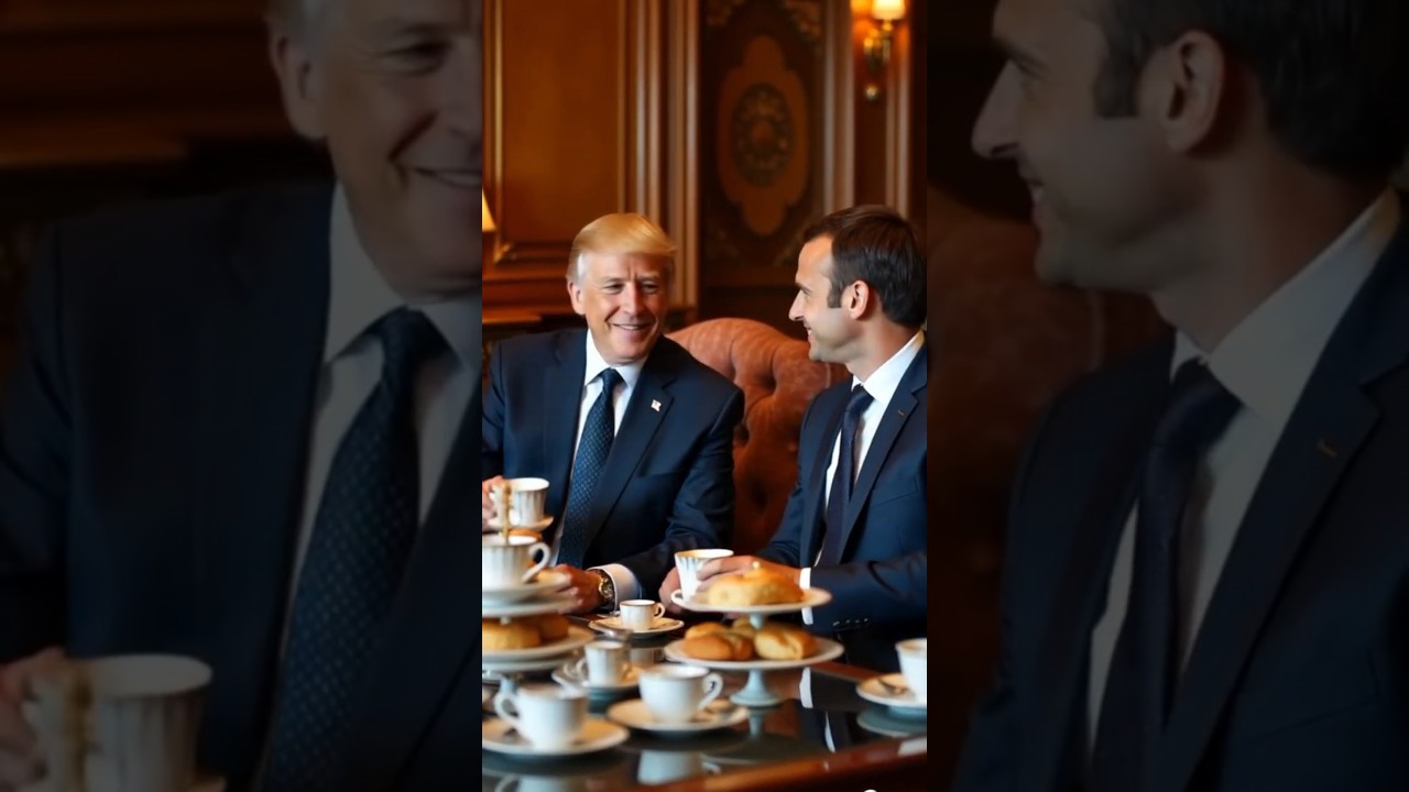 Donald Trump and Emmanuel Macron at the restaurant c&eacute;l&eacute;brit&eacute;s :#CelebrityLife  #StarDaily