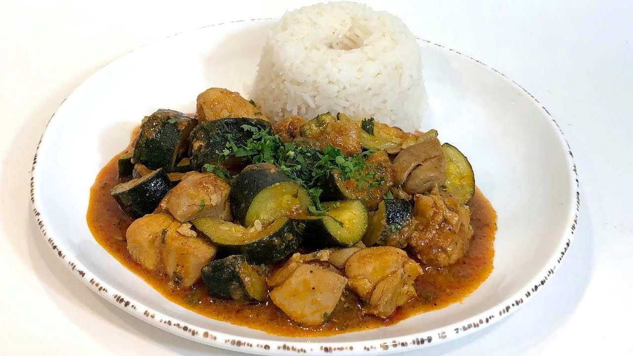 Guiso de Zucchini con Pollo