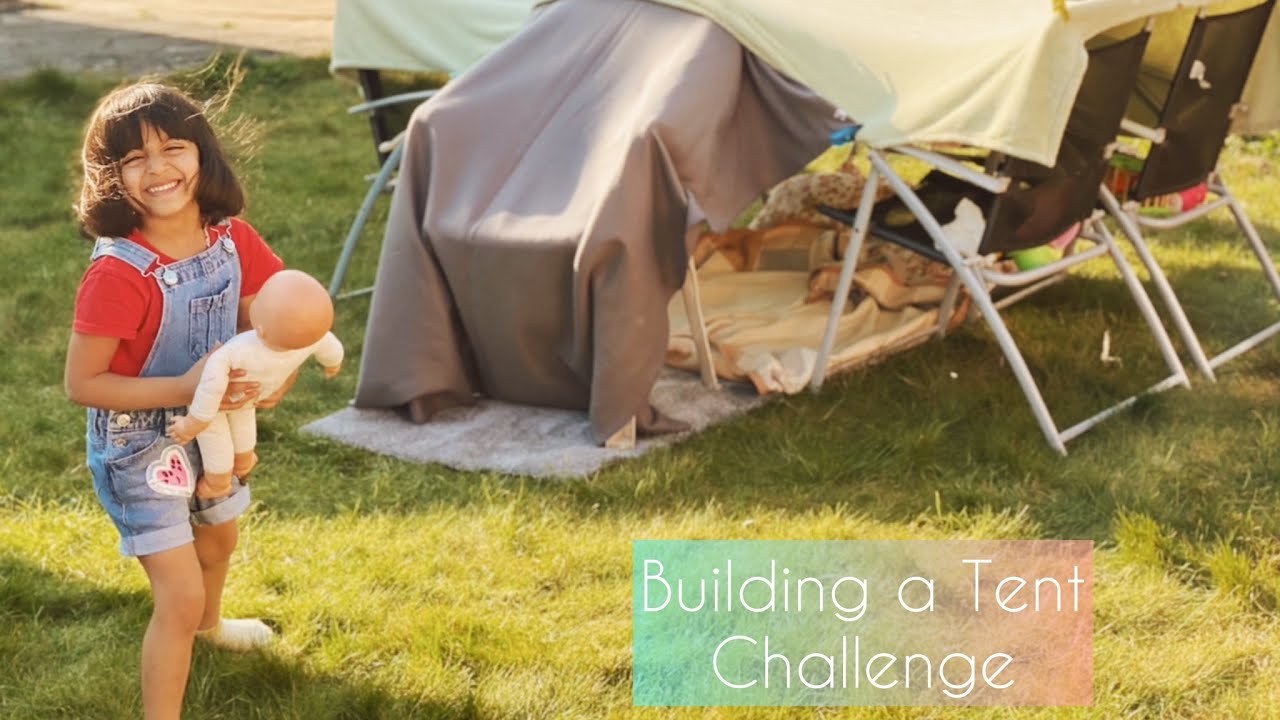 Build a Tent in Our Garden Challenge: The Ultimate Backyard Adventure! ⛺🌳🏡