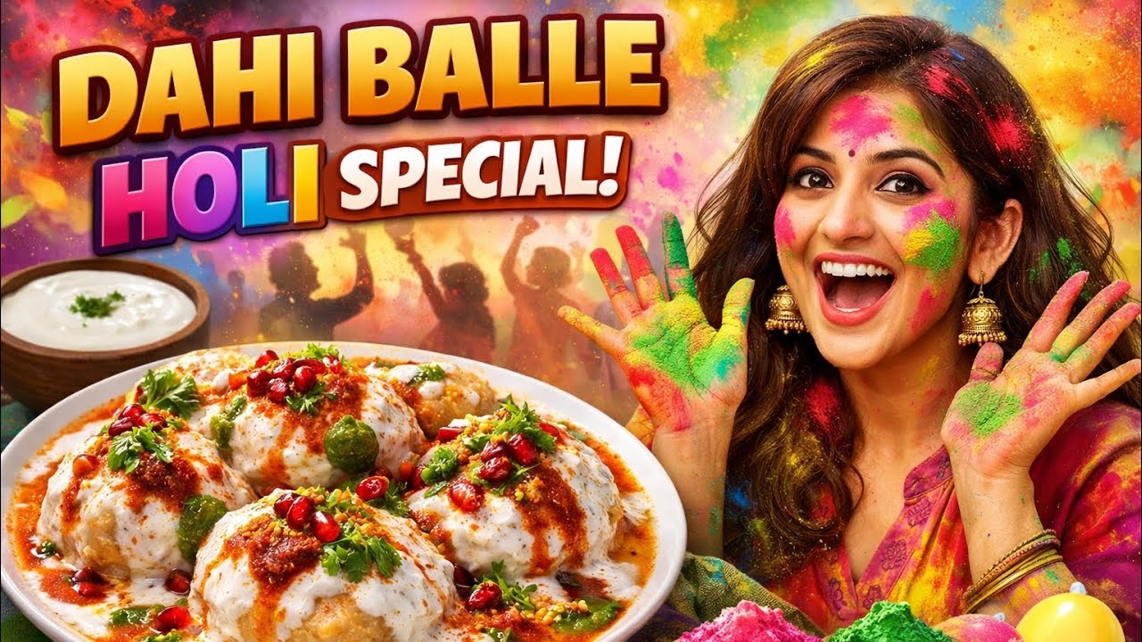 Holi Special 🔫🎨 Dahi Balle 🍚🍡