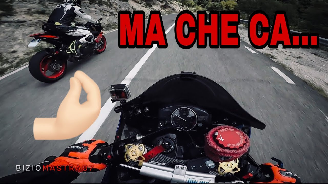 SORPASSO ESTREMO😱YAMAHA R6 VS APRILIA TUONO E BMW RR🚀{PURE SOUND}🎧💥