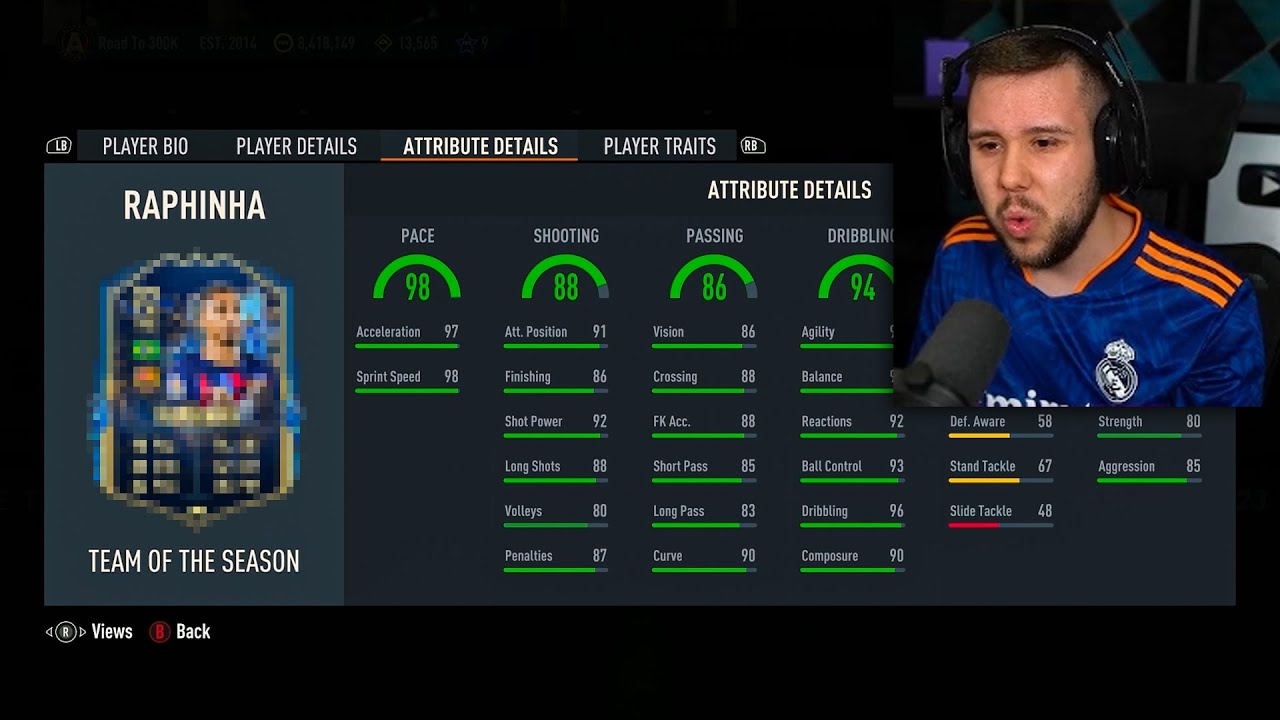 Auzio Reacts to NEW 92 TOTS Raphinha SBC