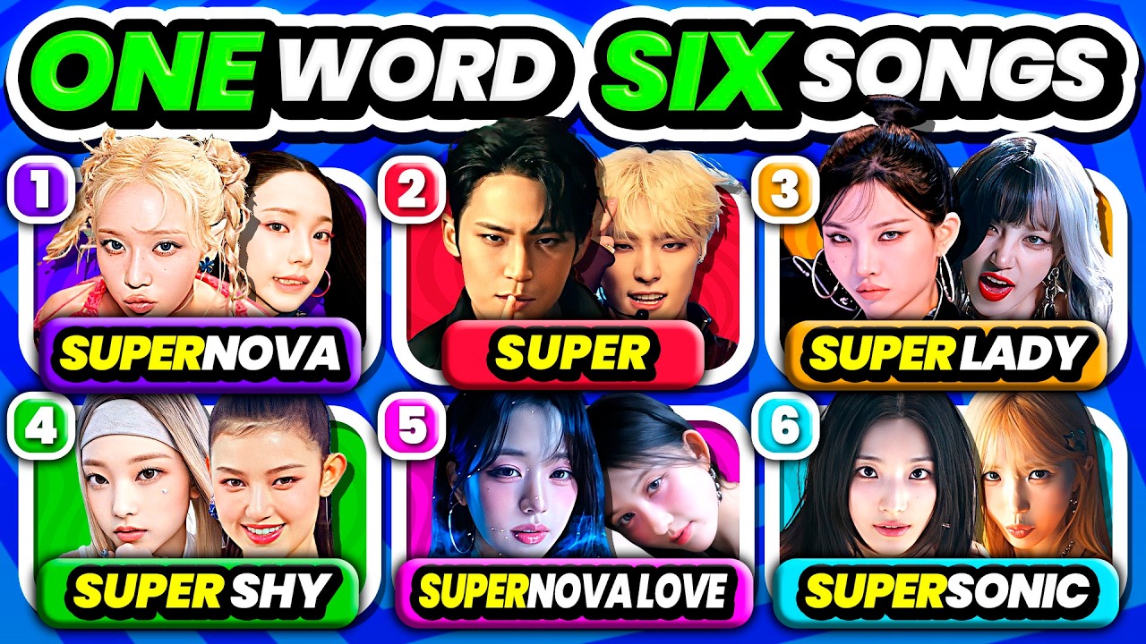 SAVE ONE KPOP SONG: 1 Word, 6 Songs Challenge ✨ KPOP GAME 2024