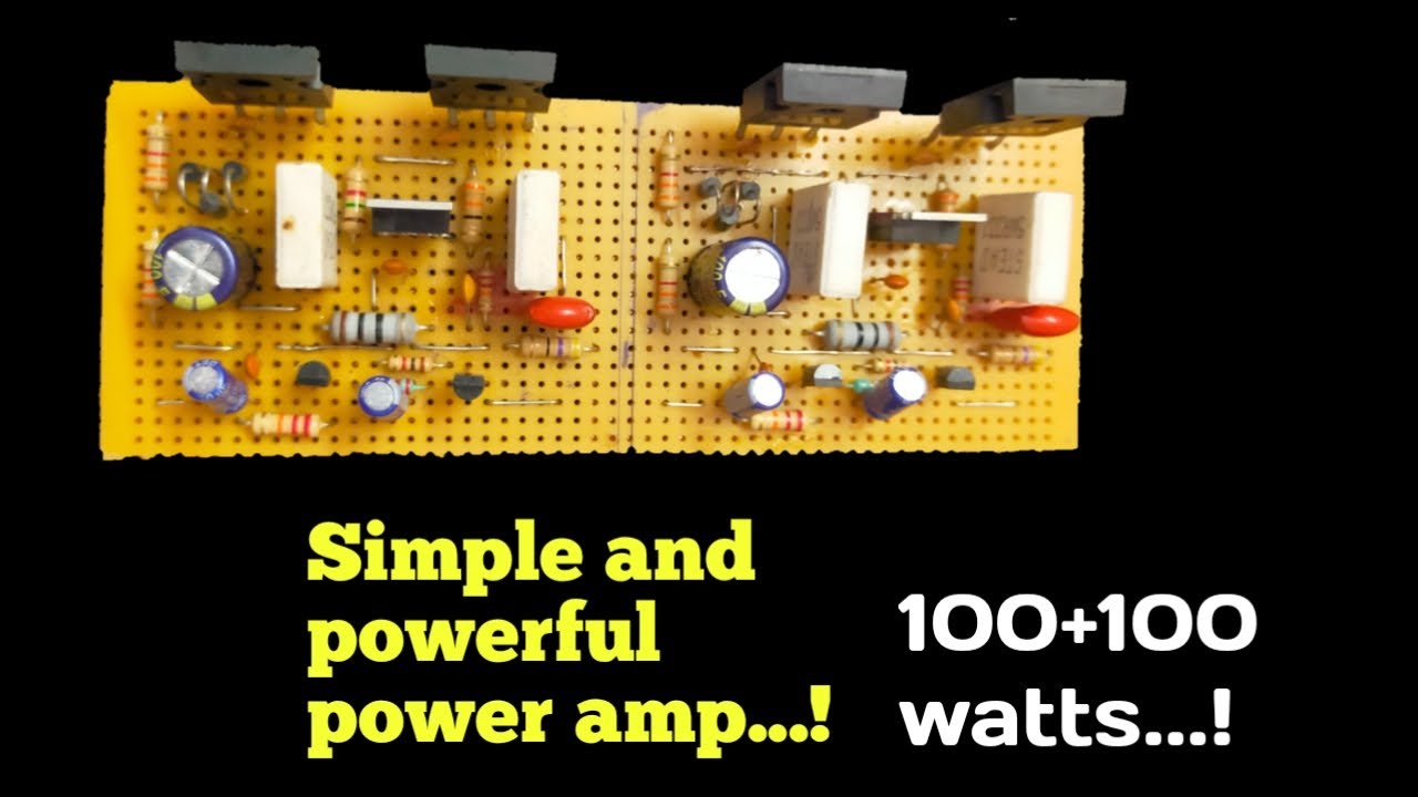 Power amplifier 100+100 Watts sound checking