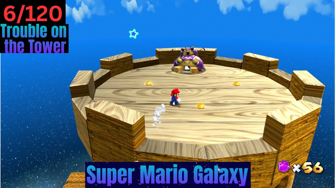 Super Mario Galaxy -  Honeyhive Galaxy - Trouble on the tower 100% Walkthrough