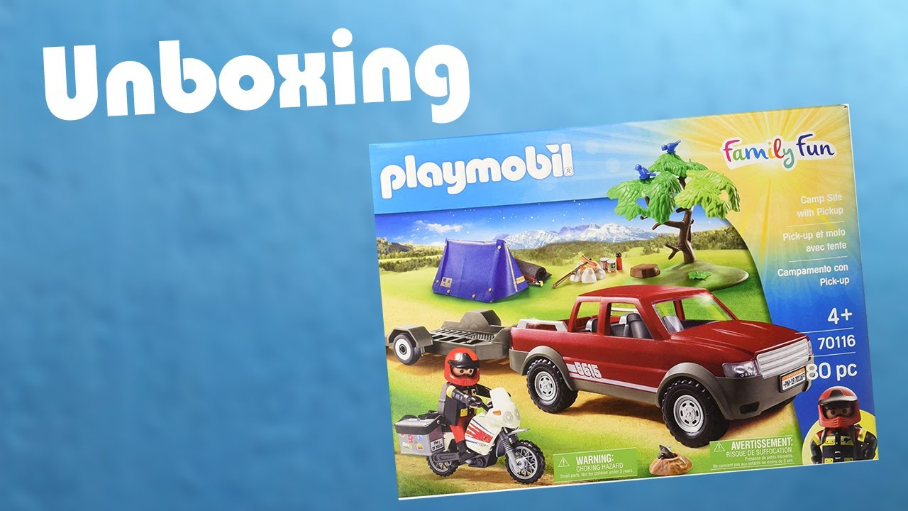 Playmobil 70116 Campamento con Pick up | Unboxing | Review | Family Fun