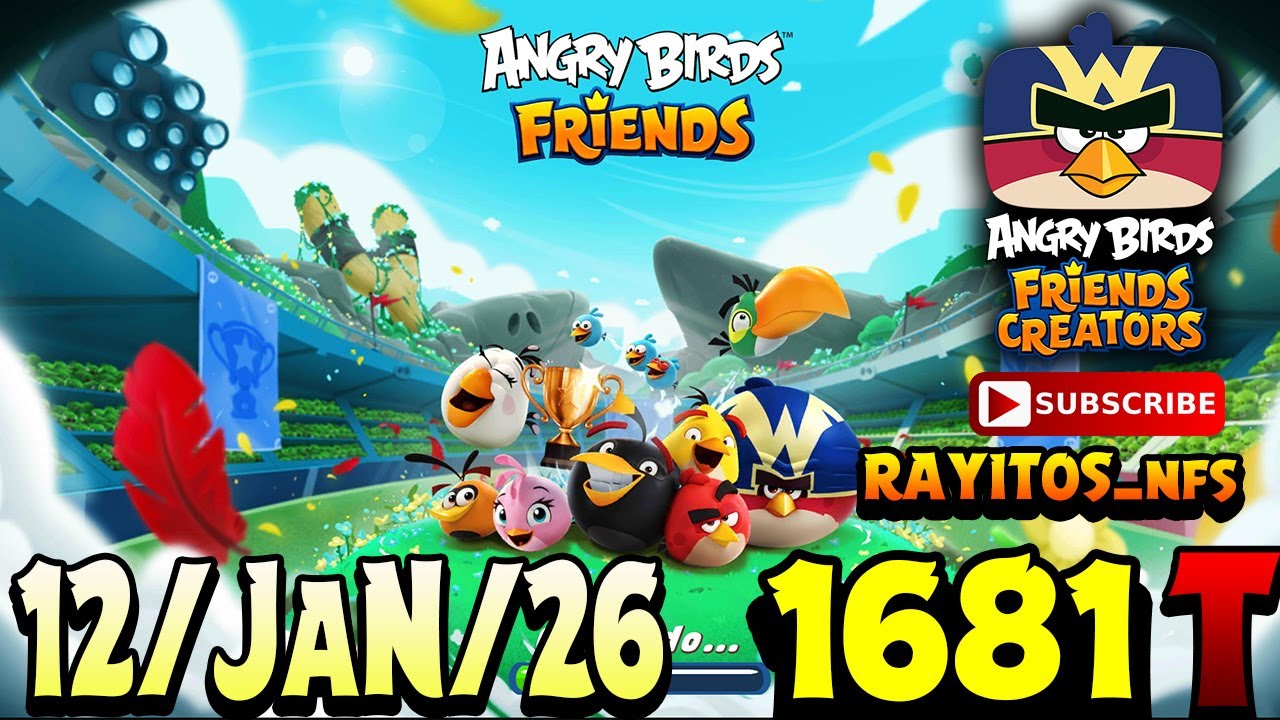 Турнир на всех уровнях Angry Birds Friends: рекорд 1681, бонусы и прохождение.