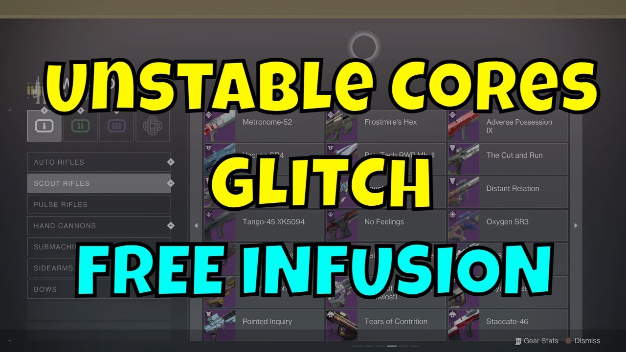 UNSTABLE CORES GLITCH Free Infusion Bug