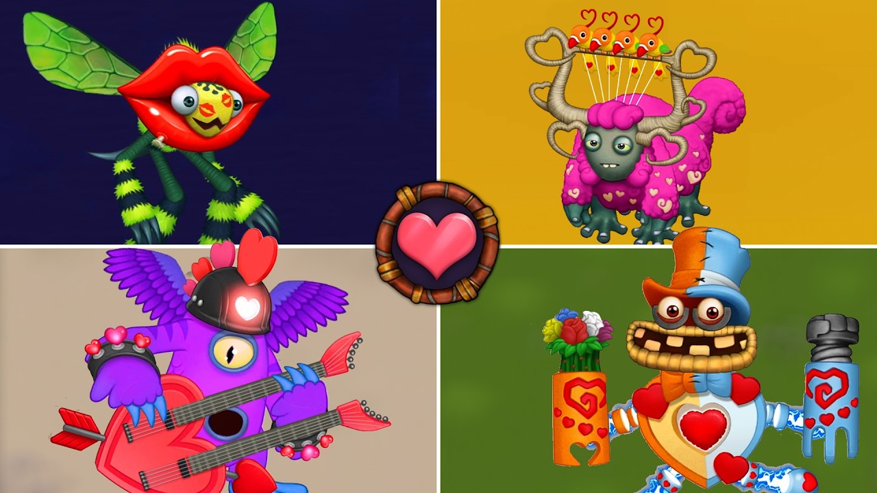 Season of Love 2026: All-time Valentine's Day Costumes Comparison (My Singing Monsters)