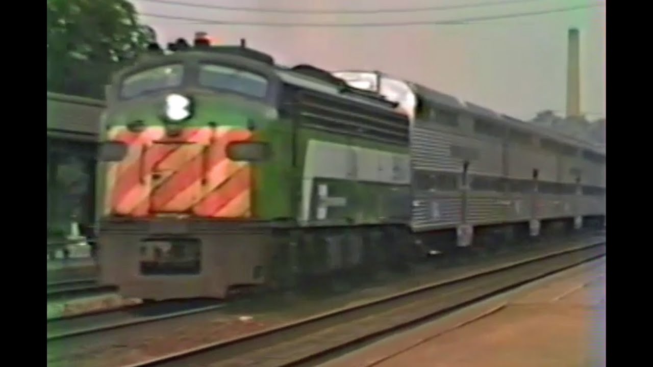 Trains of Chicago - BN Racetrack - Hinsdale IL - September 10 1990