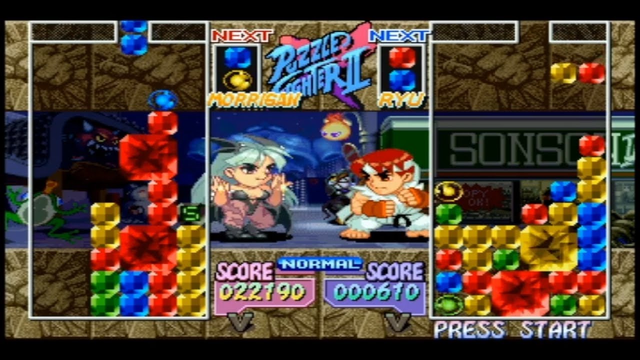 Super Puzzle Fighter II X (Turbo) | PS1 Playthrough | Real hardware