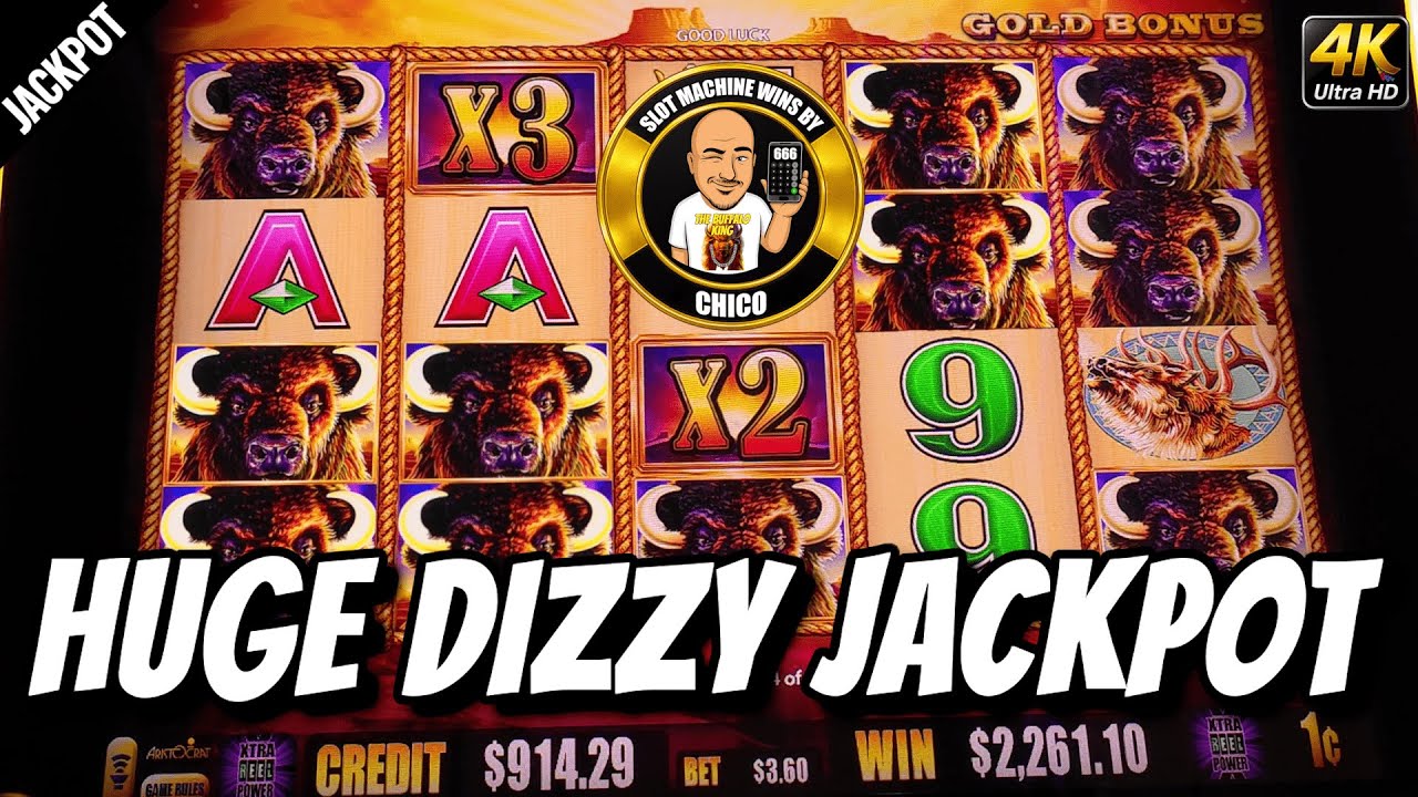 HUGE DIZZY JACKPOT on Buffalo Gold Slot Machine in Las Vegas
