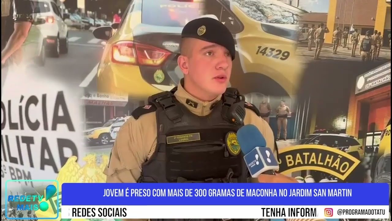 Jovem é preso com mais de 300 gramas de maconha no Jardim San Martin